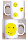Smiley-Tasse mit Color Dekor