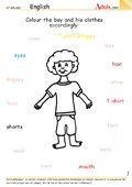 Colouring body parts - Make this boy smile