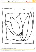 Mod&#xE8;le de dessin - Tableau de fleur