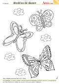 Mod&#xE8;le de dessin - Papillons