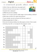 Crossword about work - Can you find the answer?