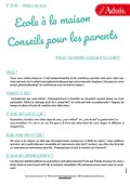 Ecole &#xE0; la maison - Conseils aux parents
