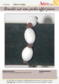 Bracelet cuir avec perles effet pierre