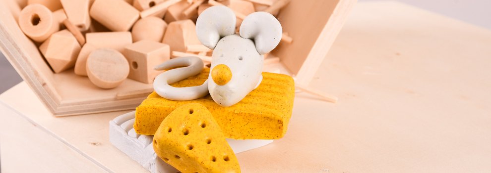 Fimo Kids - petite souris sur fromage