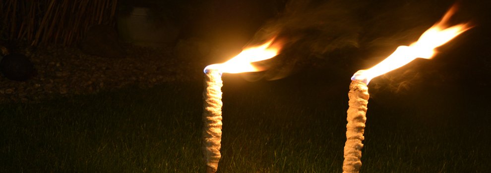 Flambeau-Torche en ruban de jute