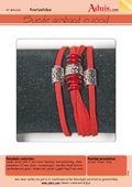 Suede armband in rood