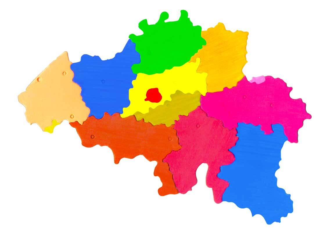 Puzzle Pappkarton - Provinzen Belgiens