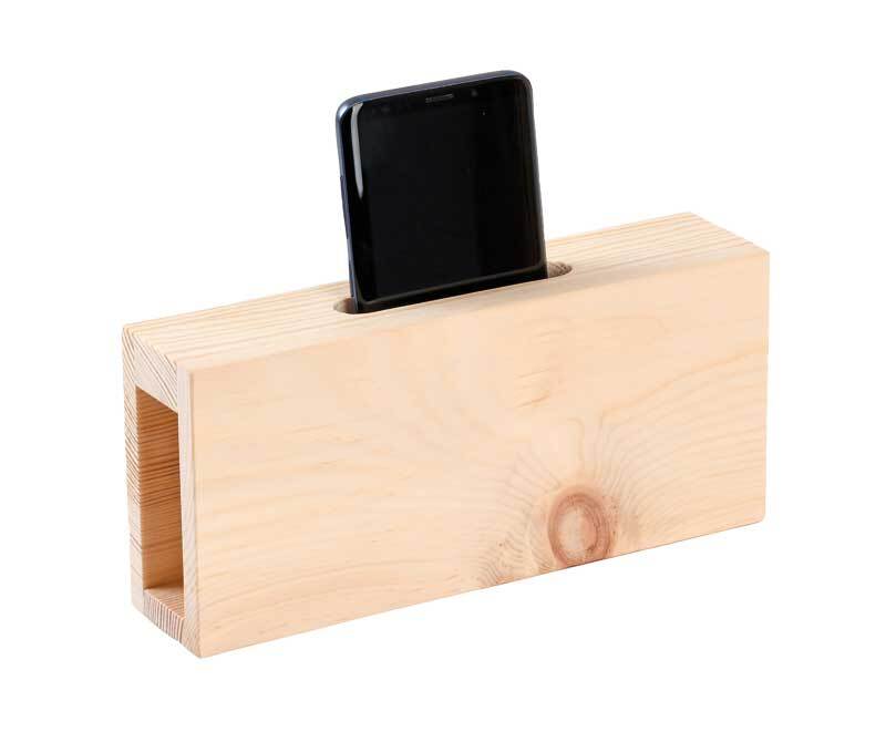 Amplificateur de t&#xE9;l&#xE9;phone portable en bois