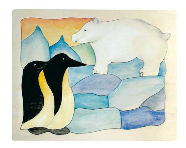 Puzzel ijsbeer en pinguïn bouwinstructie