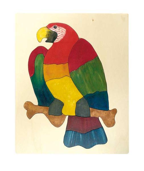 Puzzel papegaai bouwinstructie