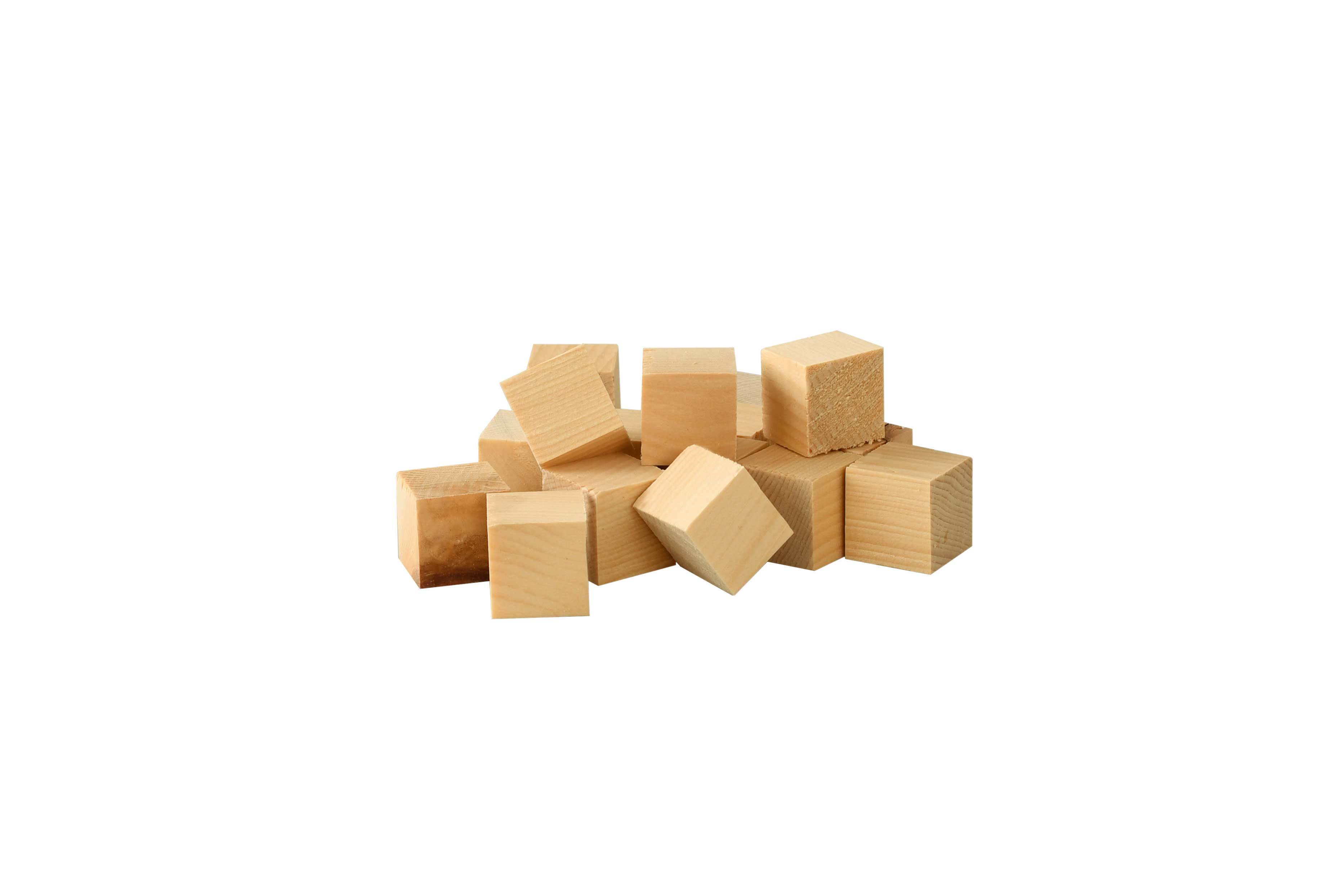 Houten blokjes alpenden, 50 st., 2x2x2 cm