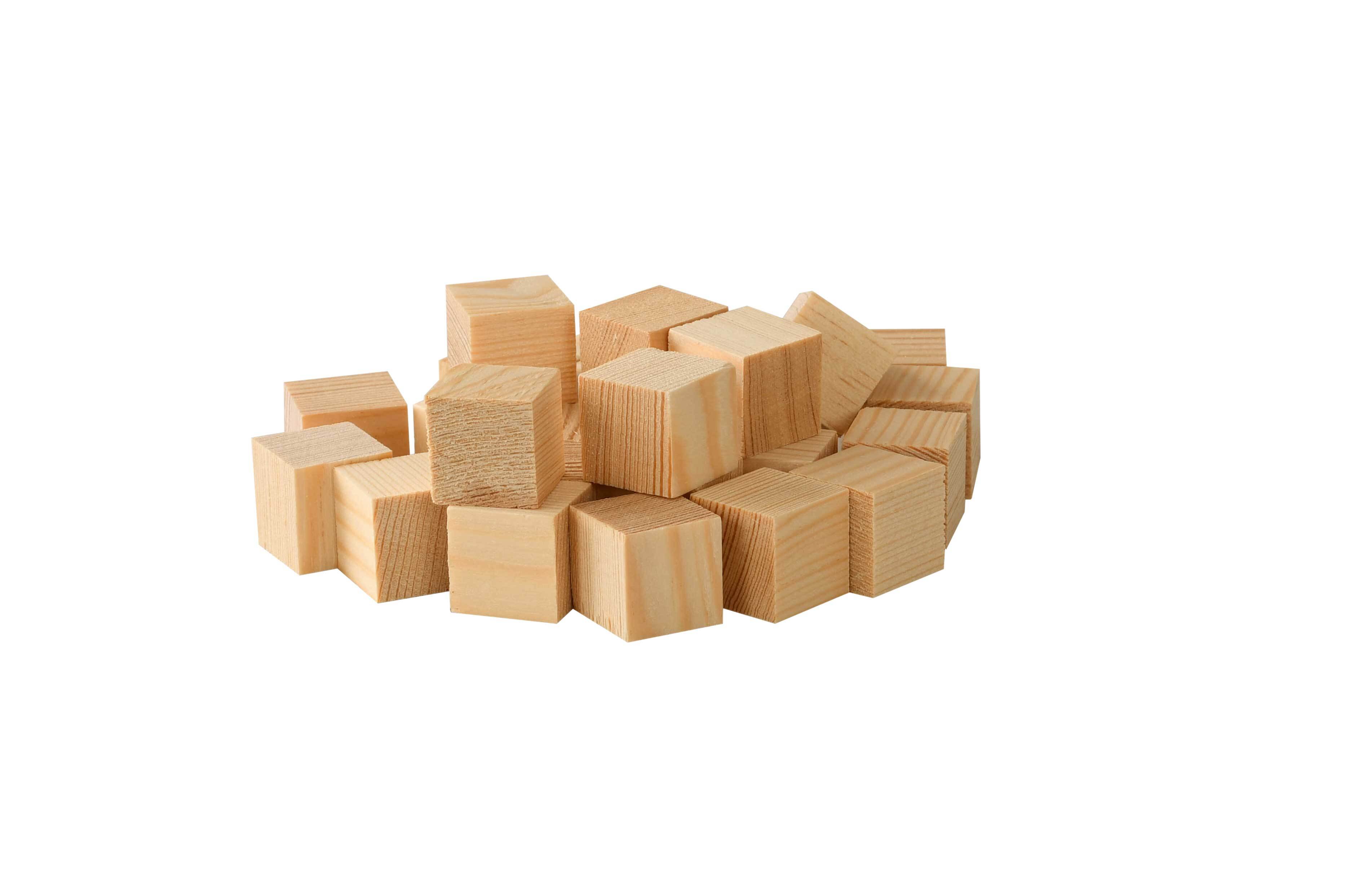 Houten blokjes grenen, 50 st., 2x2x2 cm