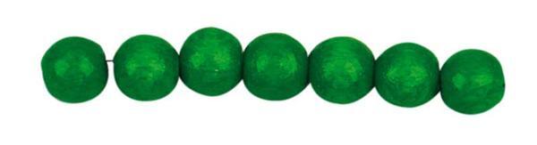 Houten kralen &#xD8; 8 mm - 85 st., groen