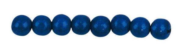 Houten kralen &#xD8; 8 mm - 85 st., blauw