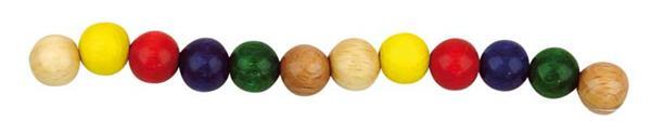 Perles en bois Ø 12 mm - 35 pces, multicolore