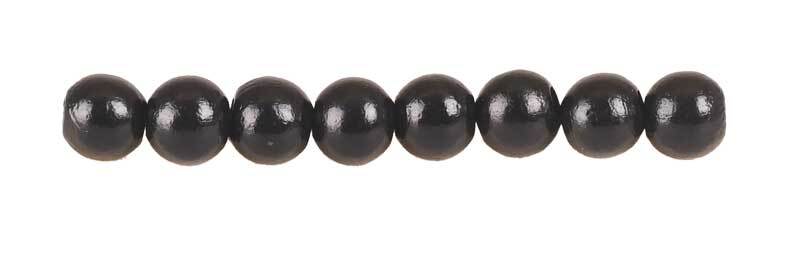 Houten kralen &#xD8; 6 mm - 125 st., zwart