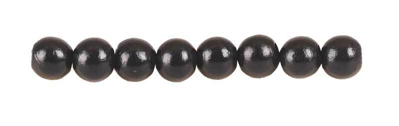 Perles en bois &#xD8; 8 mm - 85 pces, noir