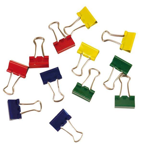 Pinces foldback - 12 pces, multicolore