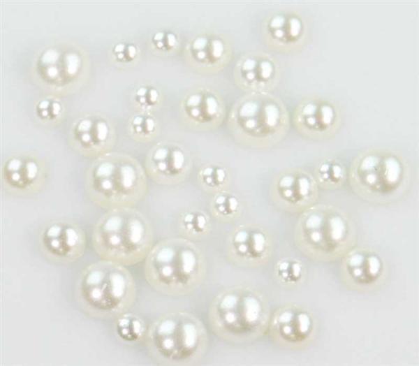 Pierres à bijoux - 130 pces, demi-perles nacrées