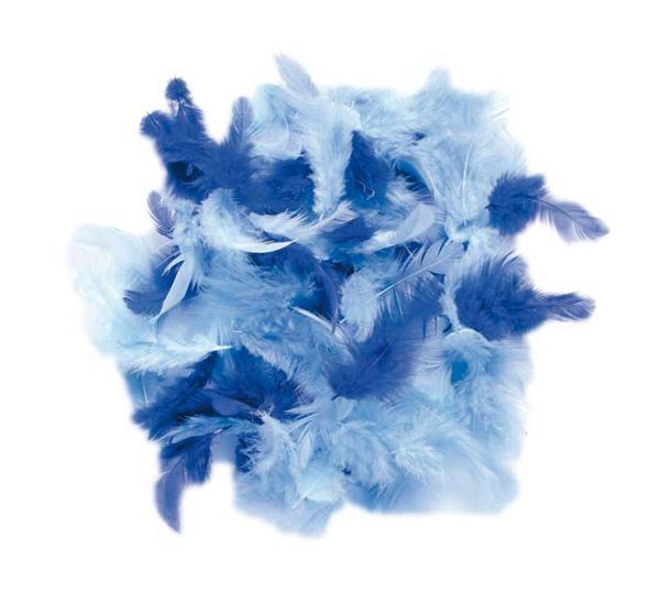 Decoratieveren mix 10 g, blauw