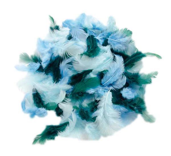 M&#xE9;lange plumes d&#xE9;co - 10 g, turquoise