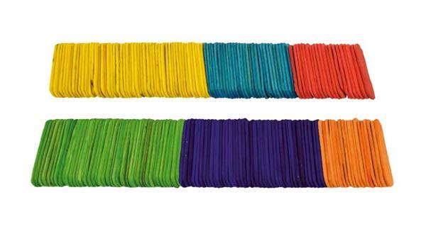 Bâtonnets en bois - multicolore, 200 pces