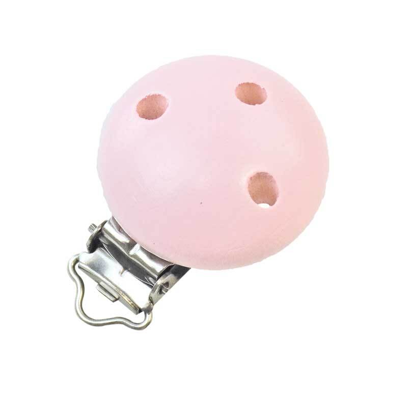 Fopspeenketting clip, roze