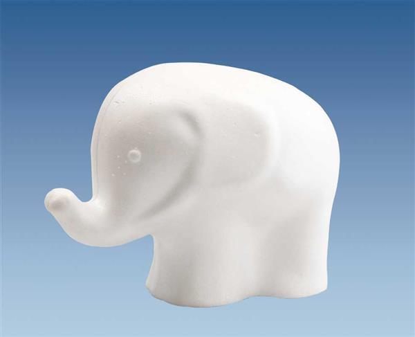 Piepschuim - olifant, 11 x 15 cm