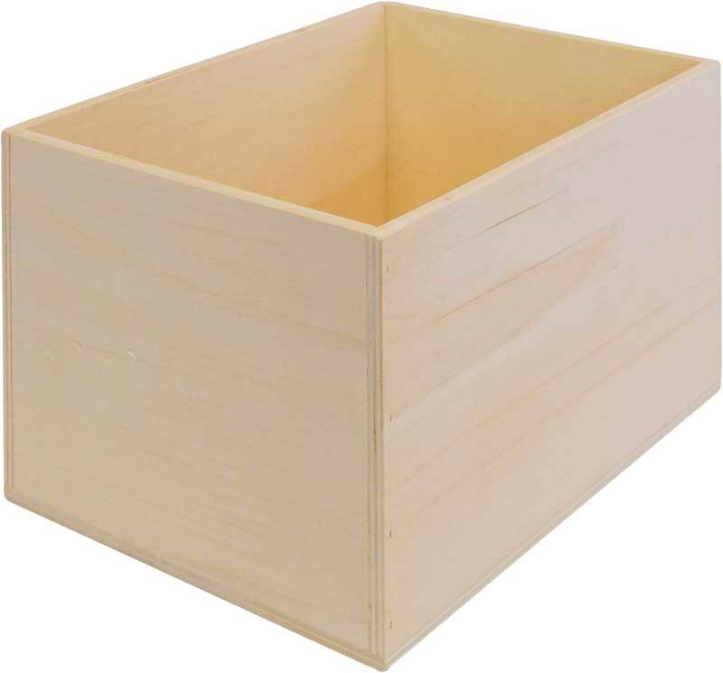 Boîte en bois, env. 25,5 x 18 x 15,5 cm