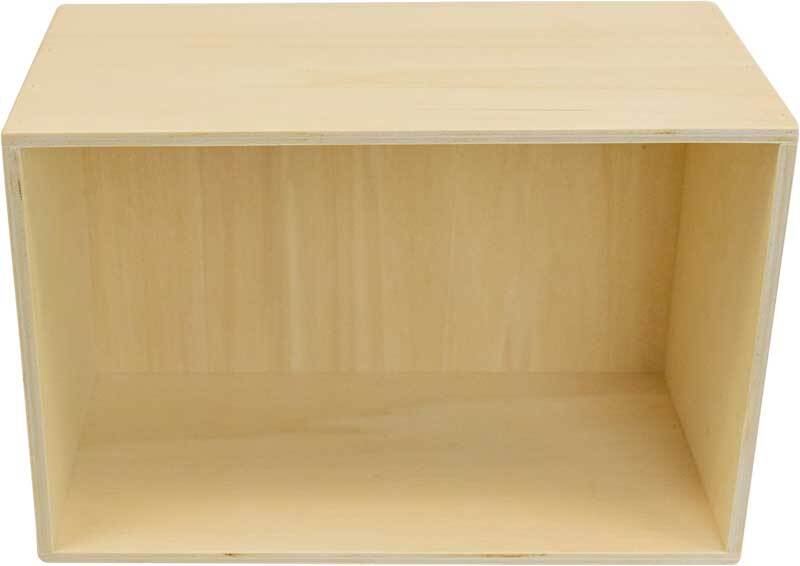 Boîte en bois, env. 25,5 x 18 x 15,5 cm