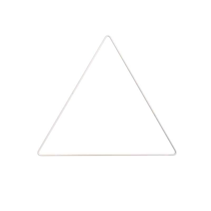 Metallring Dreieck - weiß, 20 cm