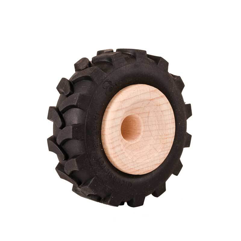 Roue en bois pneu caoutchouc- trou 8,5 mm, &#xD8; 60 mm