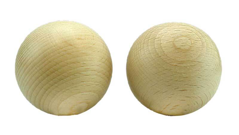 Houten ballen - 10 st., zonder gat, Ø 50 mm