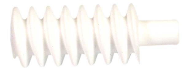 Vis sans fin PVC blanc Module 1, per&#xE7;. 1,9/2,9 mm