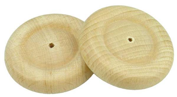 Roues en bois profilées - 10 pces, Ø 60 mm