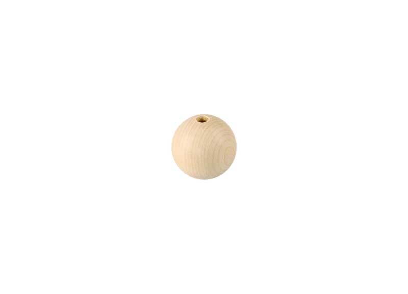 Houten ballen - 100 st., gat 3 mm, Ø 12 mm