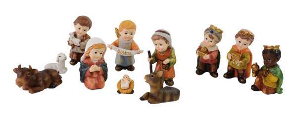Figurines de la crèche - enfants, 9 cm, 11 pces
