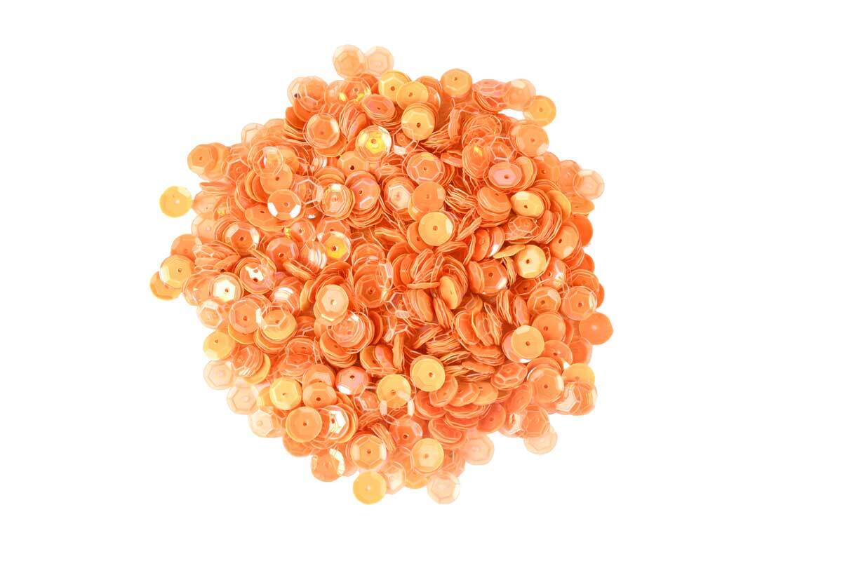 Pailletten Mix - 30 g, &#xD8; 6 mm, gelb-orange