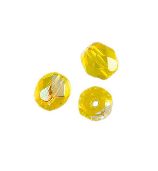 Glasschliffperlen Ø 4 mm, gelb