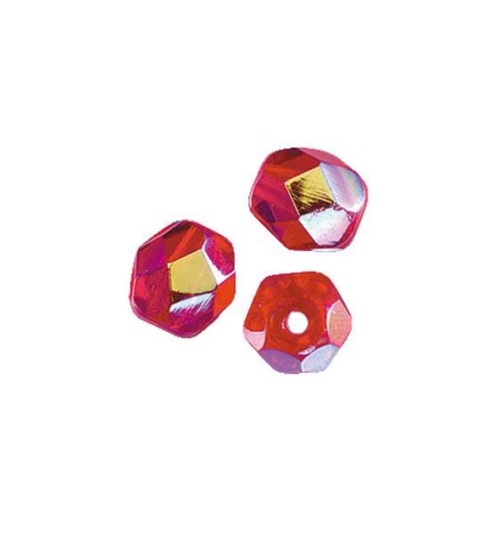 Geslepen glaskralen - Ø 4 mm, rood