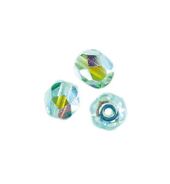Perles de verre polies Ø 4 mm, vert clair