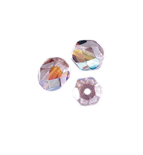 Geslepen glaskralen - Ø 4 mm, lila