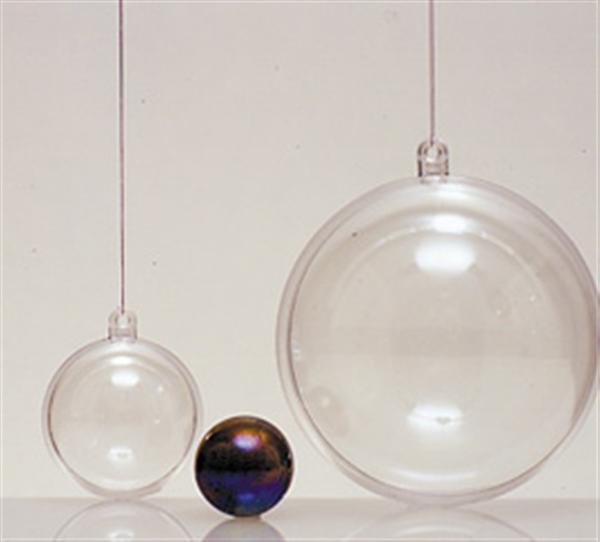 Boule transparente 2 parties - 10 pces, &#xD8; 50 mm
