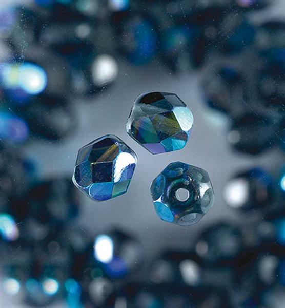 Perles de verre polies &#xD8; 4 mm, anthracite