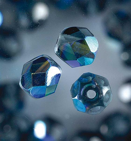 Perles de verre polies Ø 6 mm, anthracite