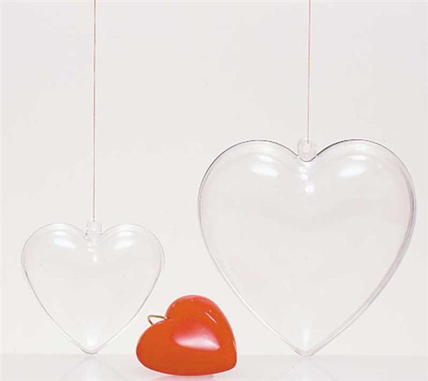 Herz glasklar - 2-teilig, 100 mm