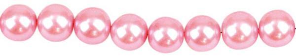 Perles de verre cirées - Ø 4 mm, 120 pces, rose