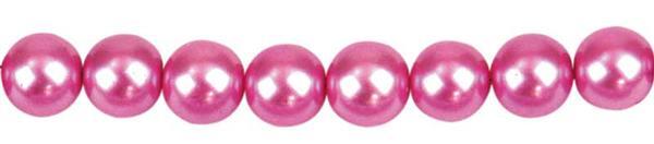 Glasparels - &#xD8; 4 mm, 120 st., pink