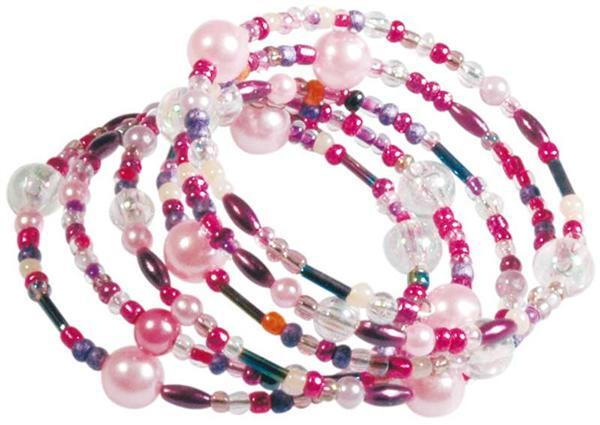 Perles de verre cirées - Ø 4 mm, 120 pces, pink