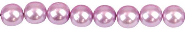 Perles de verre cirées Ø 4 mm - 120 pces, lavande
